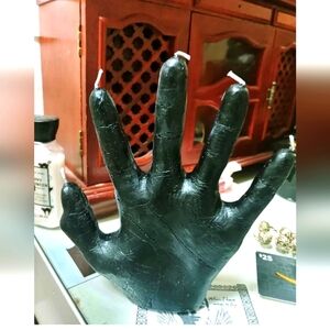 New Gothic Halloween decor black hand magic candle